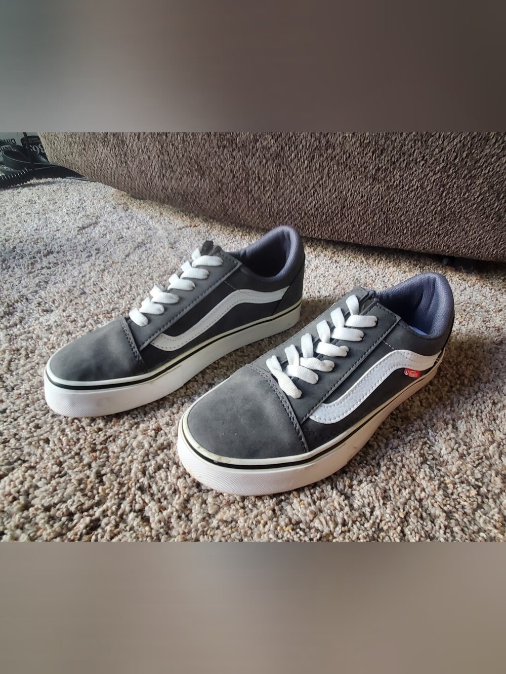 Vans Old Skool Sneakers in Gray and White